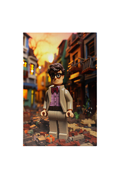 StoryGift Romania Tablou Canvas: Teacher Man Barbat Lego Cu Ochii Albastrii I...