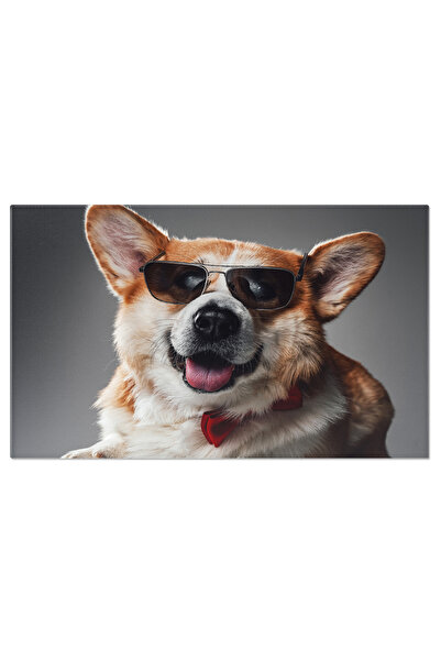 StoryGift Romania Tablou Canvas: Corgi Imbracat Elegant - Stil Canin