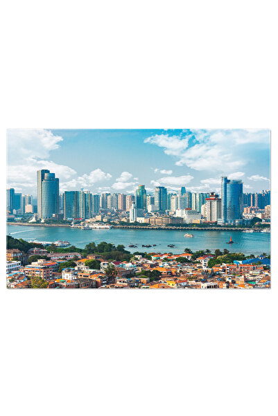 StoryGift Romania Tablou Canvas 120 X 80cm - Peisaj Urban Aerian: Dupa-amiaza In Amoy, China 120x80cm Stg