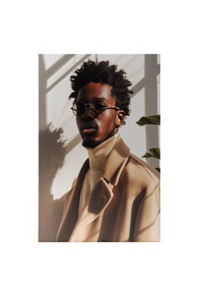 StoryGift Romania Tablou Canvas Silueta Modernă Portretul Bărbatului Neconvențional Moda Urbană , Pictura Digita