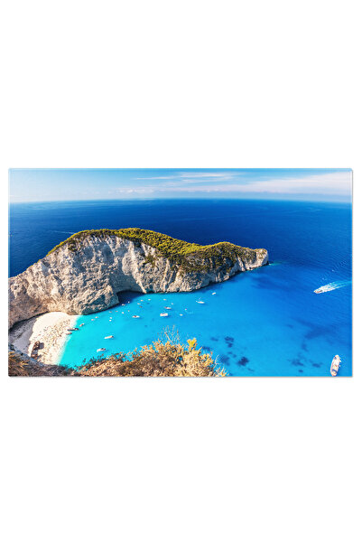 StoryGift Romania Tablou Canvas 120 X 80cm Apele Albastre Ale Navagio Beach - Relicva In Zakynthos 120x80cm Stg