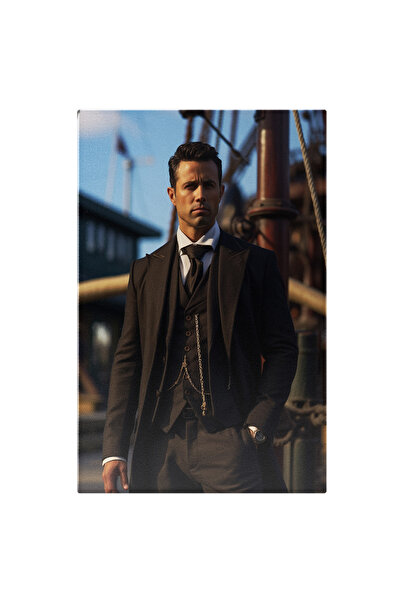 StoryGift Romania Tablou Canvas: Barbat Imbracat Elegant In Costum Negru Cu C...