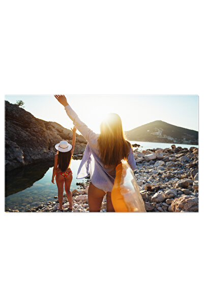 StoryGift Romania Tablou Canvas Fete Sexy Se Distreaza Pe Plaja, Plaja, Vacan...