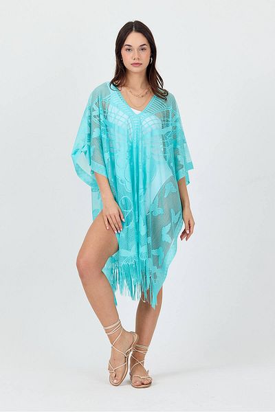 Bysenby Bysen Butterfly Patterned Beach Pareo - Loose Dress