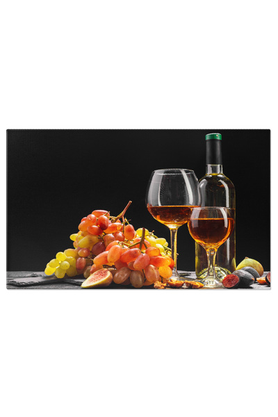 StoryGift Romania Tablou Canvas Vin Si Mancare Pe Masa De Lemn