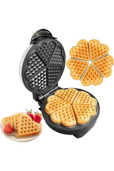 GVC GVC Pro 4-Section Heart-Shaped Waffle Maker 1000W