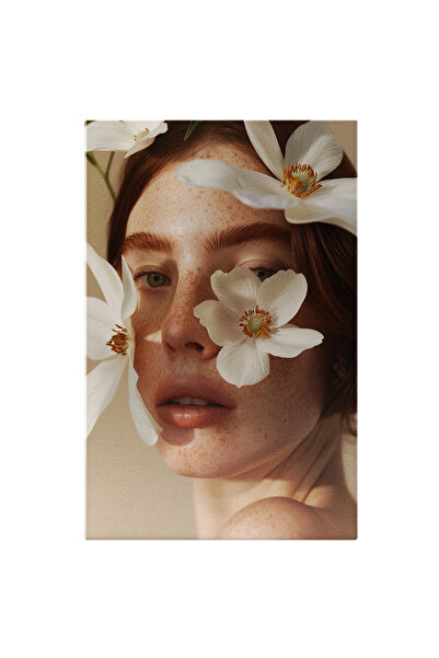 StoryGift Romania Tablou Canvas Fata Cu Pistrui Si Ochi Verzi Cu Parul Roscov...