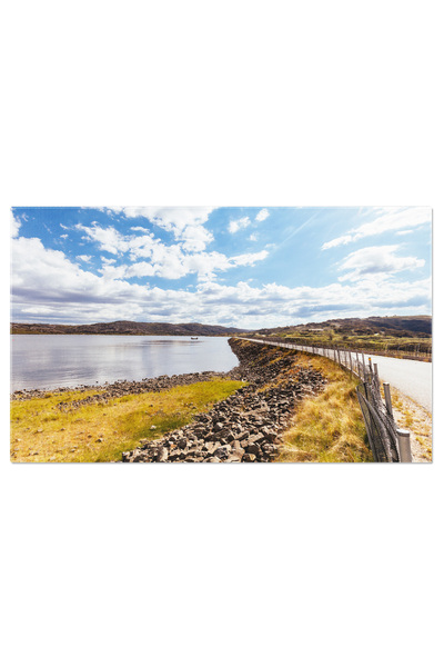 StoryGift Romania Tablou Canvas Peisaj De Vara La Lacul Stancos Langa Falls C...