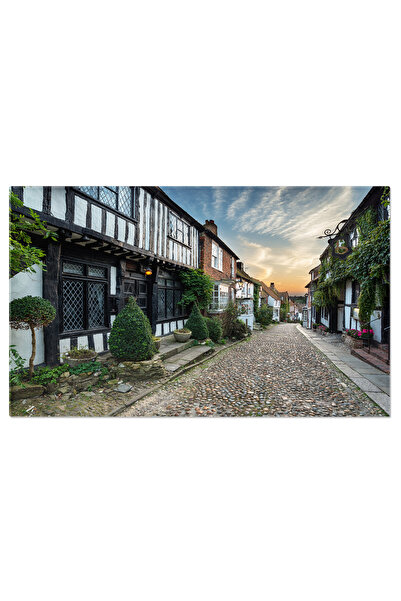 StoryGift Romania Tablou Canvas Strada Cu Pavele Frumoasa Mermaid Street, Rye...