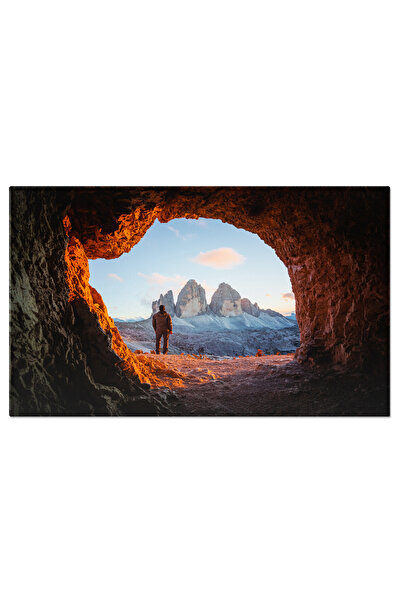 StoryGift Romania Tablou Canvas - Tre Cime Di Lavaredo, Dolomiti: Un Peisaj Cu Varfuri Stancoase Intr-o Compoziti
