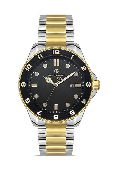 DAVID GUNER Yellow White Coated White Dial Men's Wristwatch Dg-8461Ga-D2