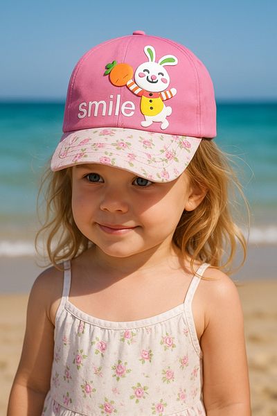 LAGRANZE Unisex 4-8 Years Old Children's Cap Hat Summer Children's Hat with Embroidery Detail