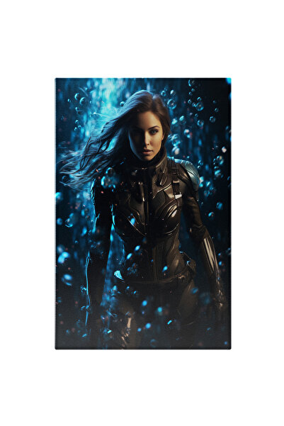 StoryGift Romania Tablou Canvas: Stapana Apelor Femeie Supererou In Costum Ne...