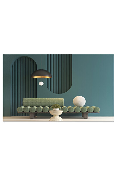 StoryGift Romania Tablou Canvas - Spatiu De Relaxare Cu Scaun Si Lampa, Design Interior Simplu