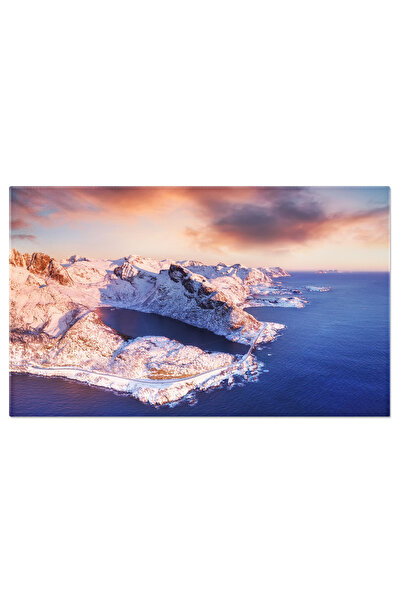 StoryGift Romania Tablou Canvas Insulele Lofoten, Norvegia Peisaj Arctic Aerian, Insula, Peisaj, Arctic, Natura 1