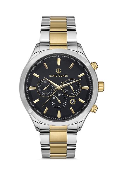 DAVID GUNER Yellow White Coated Black Dial Men's Wristwatch Dg-8400Ga-D2