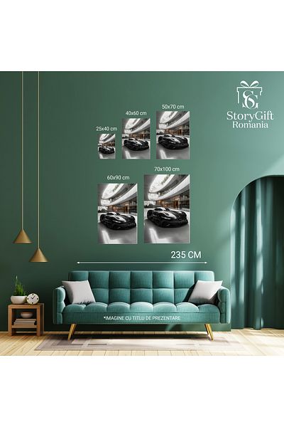 StoryGift Romania Tablou Canvas Mercedes Negru Model Amg Vision Gran Turismo Masina De Lux Sport In Mijlocul Cla