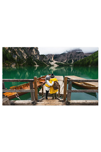 StoryGift Romania Tablou Canvas Fotografie Cuplu De Indragostiti La Lacul Bra...