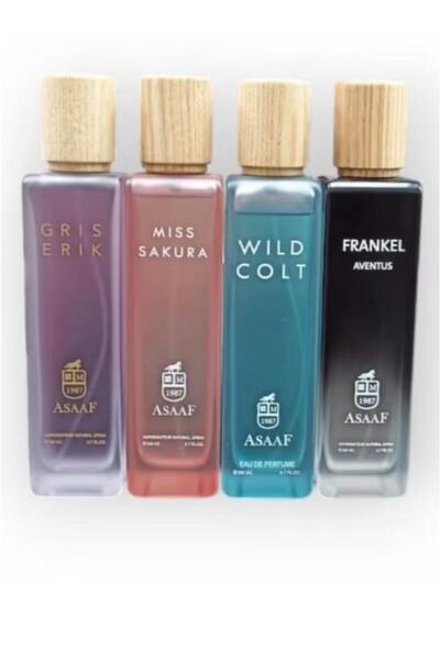 As مجموعة عساف العطرية المكونة من 4 قطعة ميس ساكورا + وايلد كولت + جريس إريك ...