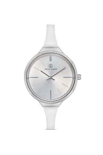DAVID GUNER Women's Wristwatch Dg-8605Ld-A1 with Silver Coated White Dial