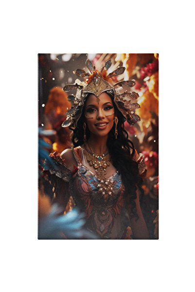StoryGift Romania Tablou Canvas: Carnaval Brazilian, Regina Azteca Fata Brazi...