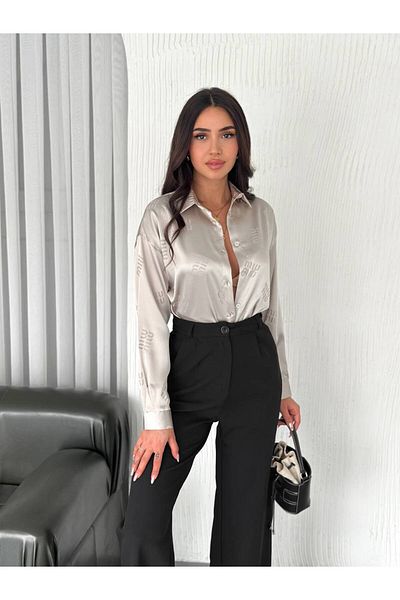 JESSE STORY Satin Self Patterned Women's Shirt 75 cm