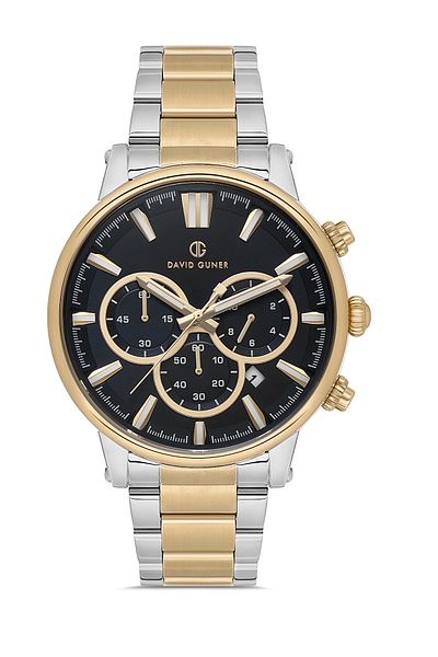 DAVID GUNER Yellow White Coated Black Dial Men's Wristwatch Dg-8536Ga-D2