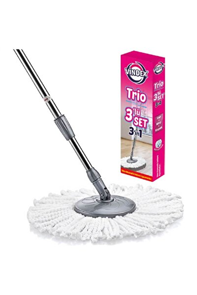 Primax Yedek Vileda Seti Tüm Viledalara Uyumlu Otomatik Döner Sap Seti Yedek Vileda Seti 3'lü Ayna No :12