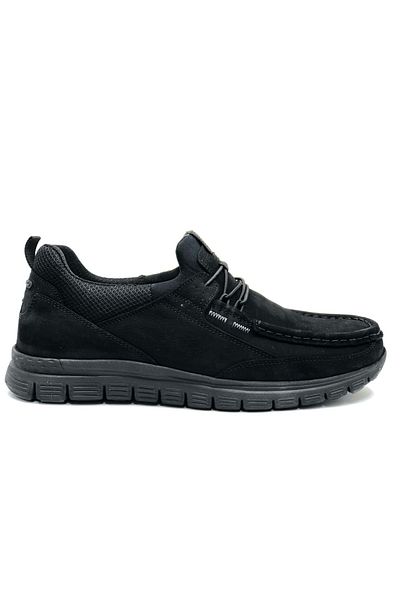 Forelli Tanza Genuine Leather Orthopedic Comfort Tımbır Men's Casual Shoes Black