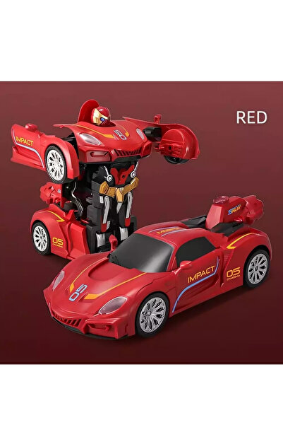 TRENDZONE Uzaktan Kumandalı Şarjlı Sesli ve Işıklı Spray Atan Transforming Robot Dönüşen Araba