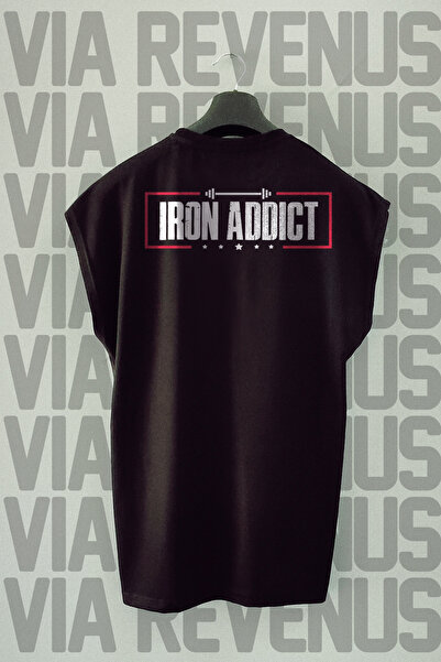 Vordevia Iron Addict Back Štampano Sportska majica bez rukava okrugla kragna