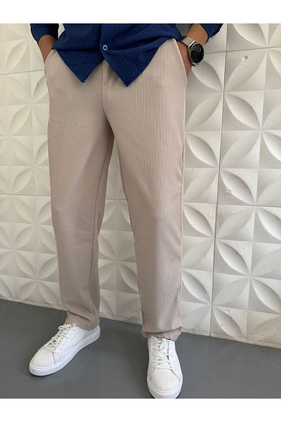 WENMİNG Men's Lycra Twill Ottoman Fabric Trousers