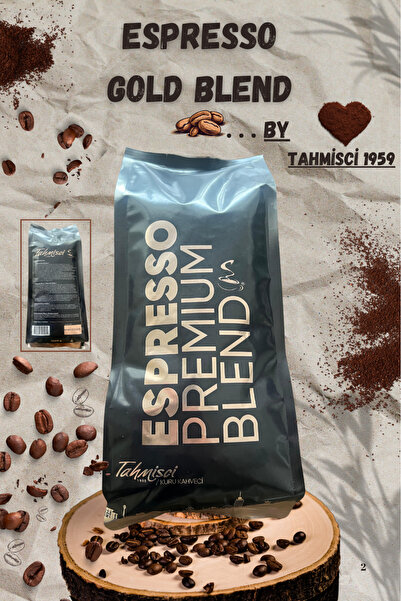 Tahmisci 1959 Espresso Gold Blend 1 Kg – Arabica + Robusta – Yüksek Kafein - Kalıcı Krema