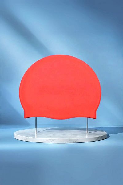 Go İthalat Latex Swimming Pool Cap Silicone Rubber Sports Training Professional Women Men Swimming Cap