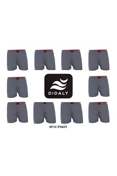 Didaly 10 Pack Men's Comfortable Cut Towel Waist Combed Cotton Lycra Comfortable Fit a Quality Boxer (Flexible)