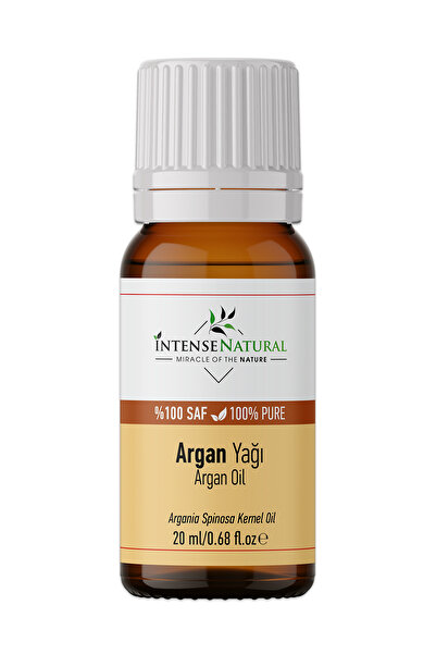 İntense Natural Argan Yağı Soğuk Sıkım 20 ml %100 Saf ve Doğal Argania Spinosa Oil