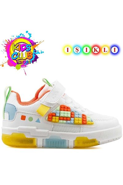Kocamanlar Ayakkabı Beşeristan Cool Legos Axe Lighted Orthopedic Sole Unisex Sports Shoes White