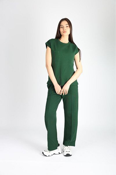 PRADIER Short Sleeve Bottom Top Tracksuit Set