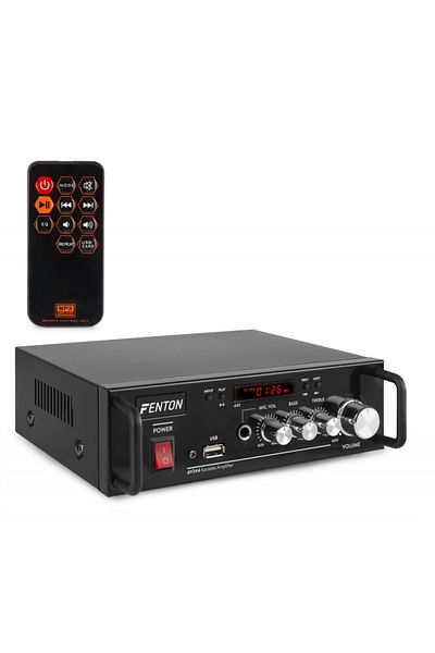 Fenton Fenton AV344 Battery-Powered Audio Amplifier, Bluetooth, USB, SD