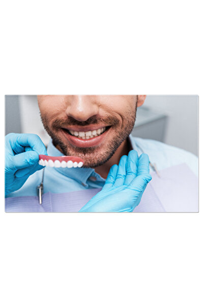 StoryGift Romania Tablou Canvas Zambet Si Sanatate Femeia Cu Un Model De Dint...