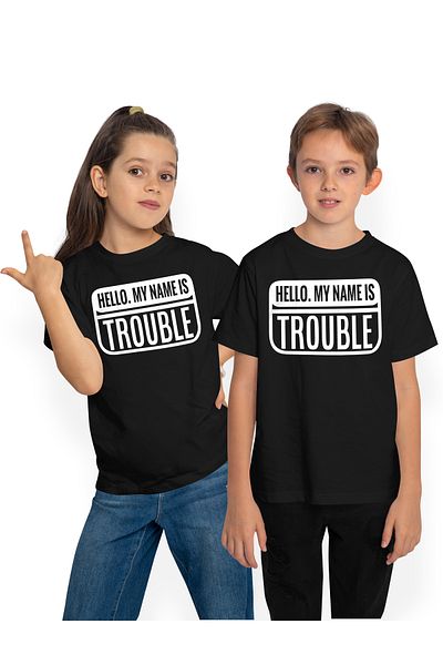 StoryGift Romania Tricou Copii pentru cei care fac doar probleme - belele 100% Bumbac, Unisex, Negru, 12 Ani