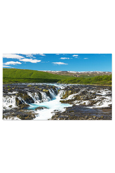 StoryGift Romania Tablou Canvas Frumosul Bruarfoss In Islanda, Peisaj, Cascad...