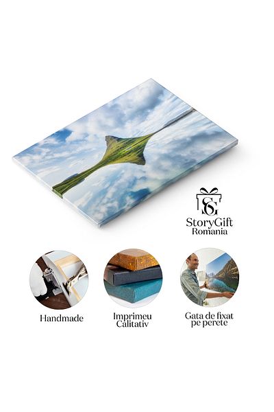 StoryGift Romania Tablou Canvas 120 X 80cm Priveliste Kirkjufell Si Lacul In Islanda, Peisaj, Rau, Lac, Reflexi Stg