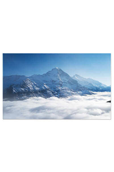 StoryGift Romania Tablou Canvas Lant Montan Prin Nori, View Montan, Natura, C...