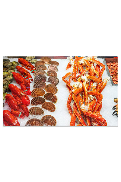 StoryGift Romania Tablou Canvas Crab, Homar Si Fructe De Mare De Vanzare, Peste, Fructe De Mare, Piata, Delicates