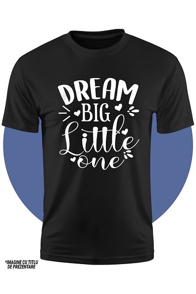 StoryGift Romania Tricou Copii Cu Inimioare Pentru Bebelusi Cu Mesajul "dream Big, Little One" - Visuri Mare