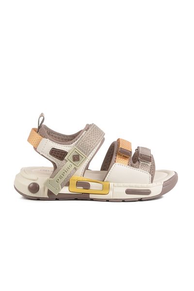 pepino Cream Velcro Boys' Flat Sandals