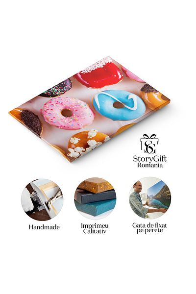 StoryGift Romania Tablou Canvas Batoane De Zahar In Forma De Inima, Bomboane, Inima, Dulce, Copilarie, Gustos 441
