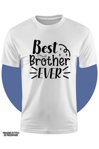 StoryGift Romania Tricou Copii Cu Stelute Pentru Cel Mai Bun Frate - Apreciere Mesaj 100% Bumbac, Unisex, Al