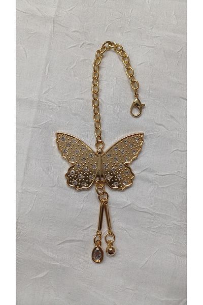 rüya hobi Butterfly Model Bag Ornament-Chain-Stone-Gold-Bag Charm-